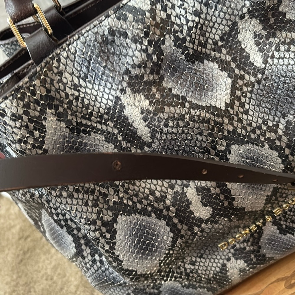 Dooney & Bourke Large Python Print Barlow Bag-
Style #9P039 GY - Picture 16 of 17